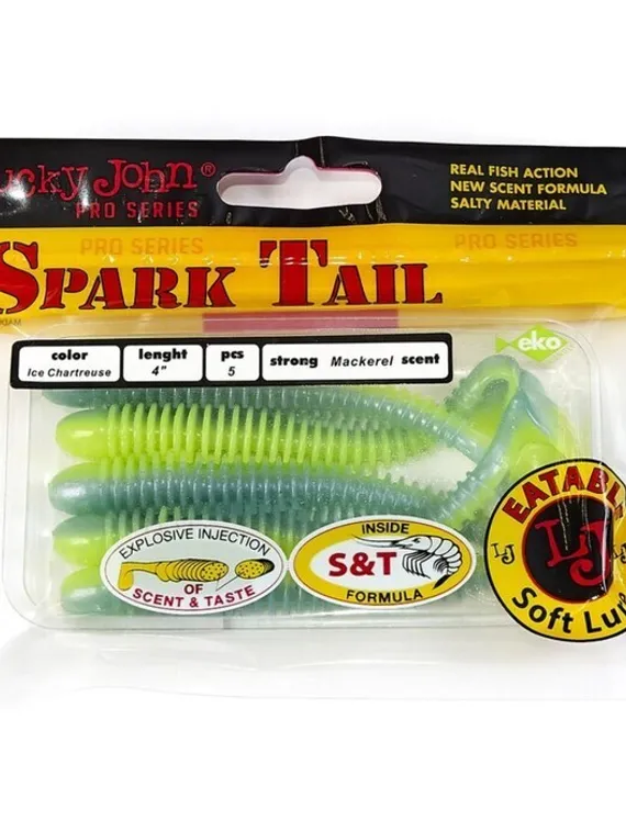 Виброхвост съедобный LJ pro series spark tail, 10,1 см, T57, набор 5 шт.