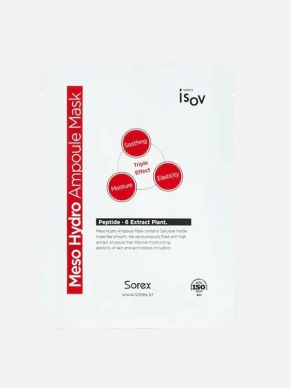 Восстанавливающая маска с бета-глюканом Meso Hydro Ampoule Mask, ISOV Sorex, 1шт