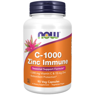 Now Foods C-1000 + Zinc Immune 90 veg capsules, Витамин C + Цинк