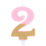 Свечи-цифры с глиттером 7,5 см