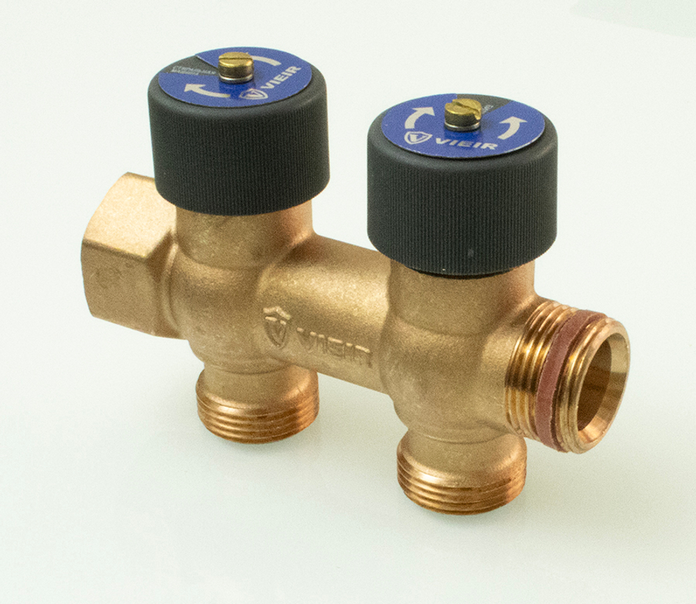 Коллектор   2 вых 3/4 х 3/4 под евроконус   ViEiR  (40/1шт)