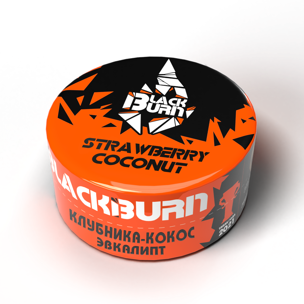 Табак Black Burn &quot;Strawberry Coconut&quot; (Клубника с кокосом и эвкалиптом) 25гр