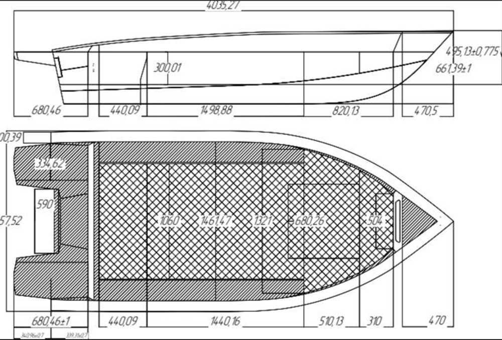 Алюминиевая лодка Гиргис 370 Рестайлинг