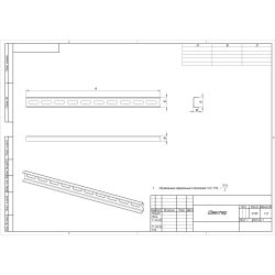 Монтажная рейка ЭРА для ВРУ (32х450) оцинкованная толщина стали 2 мм