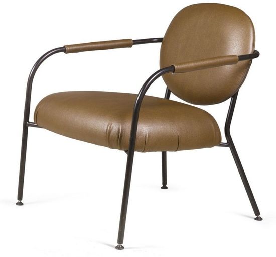 Лаунж кресло EGO, искусственная кожа цвет темно-коричневый