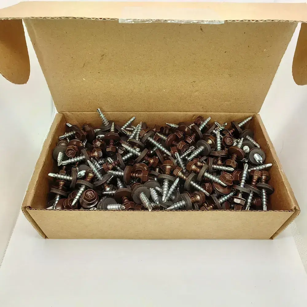 Саморезы кровельные по дереву 4.8х29 RAL 8017 (Шоколадно-коричневый) 1кг