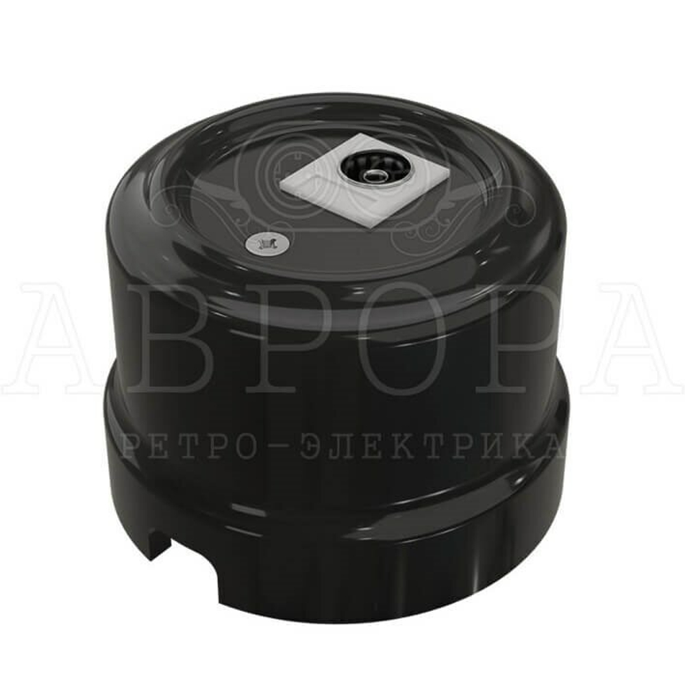 Ретро розетка TV (SAT), черный, серия Аврора, Мезонин GE70322-05 / TV
