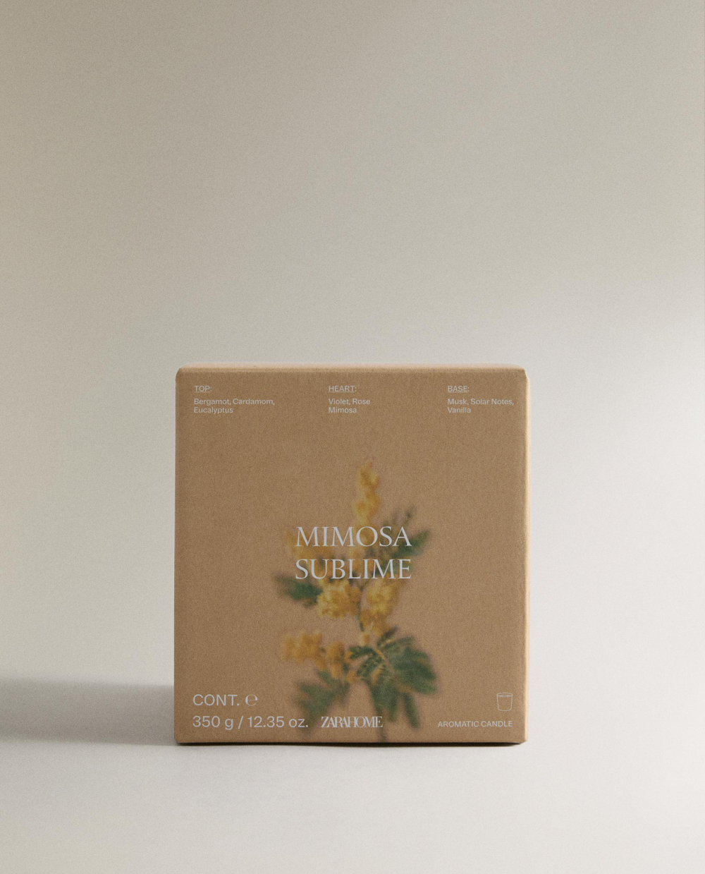 Zara Home Ароматическая свеча Mimosa Sublime, 350 г, аромат для дома