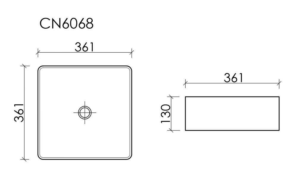 Раковина Ceramica Nova Element 36 см CN6068 белая
