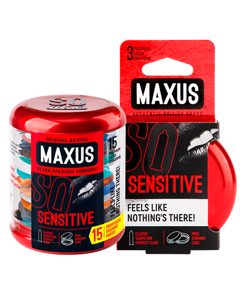 Презервативы Maxus ультратонкие Sensitive №15 в железном кейсе