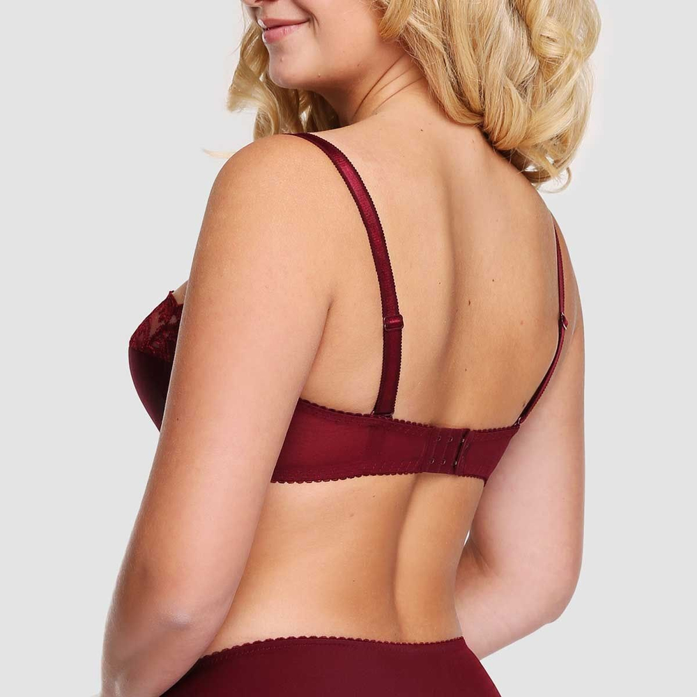 Бюстгальтер фасона балконет с уплотненными чашками на каркасах (Размер: 70E) (Цвет: молочный)