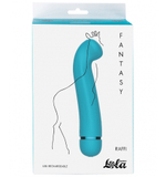 Вибратор перезаряжаемый Fantasy Raffi силикон голубой 16,8 см