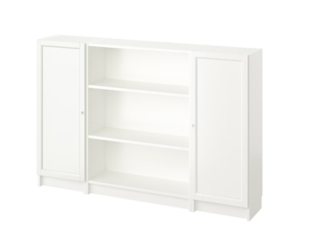 БИЛЛИ ОКСБЕРГ BILLY OXBERG Комбинация стеллажей с дверцами, белый,160х106 см