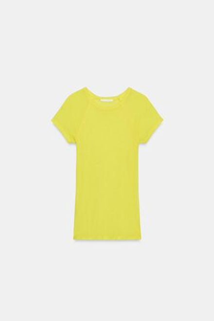 ZARA ФУТБОЛКА SUPIMA® С КОРОТКИМИ РУКАВАМИ, ЖЕЛТЫЙ