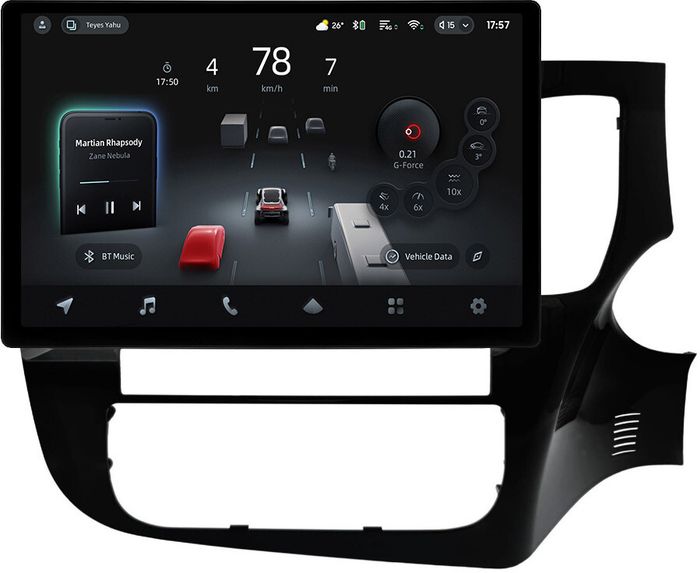 Магнитола для Mitsubishi Outlander 3 2012-2021 (правый руль, рамка 9) - Teyes CC4-PRO монитор 13" 2K QLED на Android 13, Быстрейшая, Snapdragon 778G, ИИ, CarPlay, DSP, 4G SIM-слот