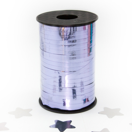 Лента для шаров лаванда металлик