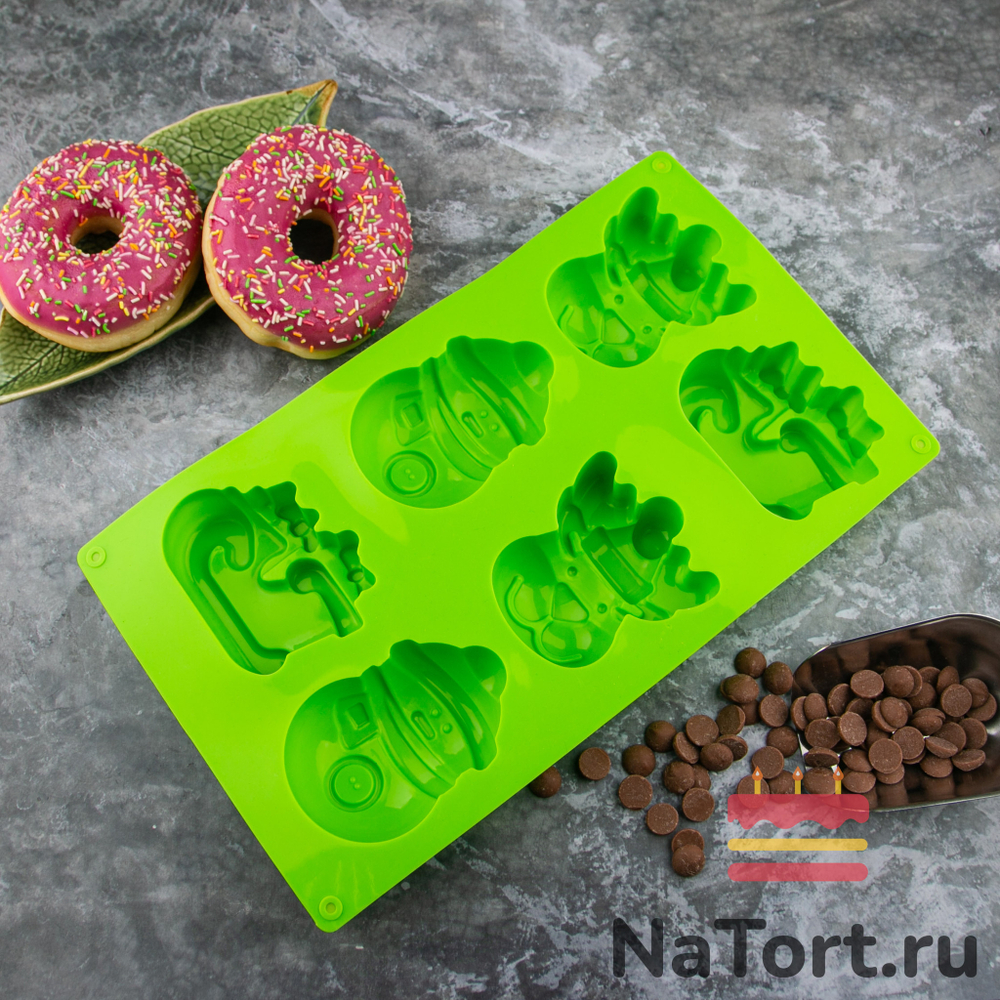 Форма силиконовая «Рождество» 6 ячеек