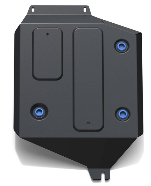 Защита топливного бака Rival для Mitsubishi ASX (V - 1.6) FWD 2010-2020 2020-н.в./Mitsubishi Eclipse Cross (V - 1.5T) FWD 2018-2021/Mitsubishi Outlander III (V - 2.0) FWD 2012-2018 2018-н.в., сталь 1.8 мм, с крепежом, штампованная, 111.4053.1