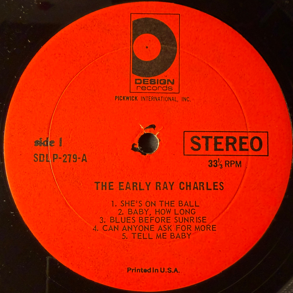 Ray Charles ‎– The Early Ray Charles (США 1967г.)