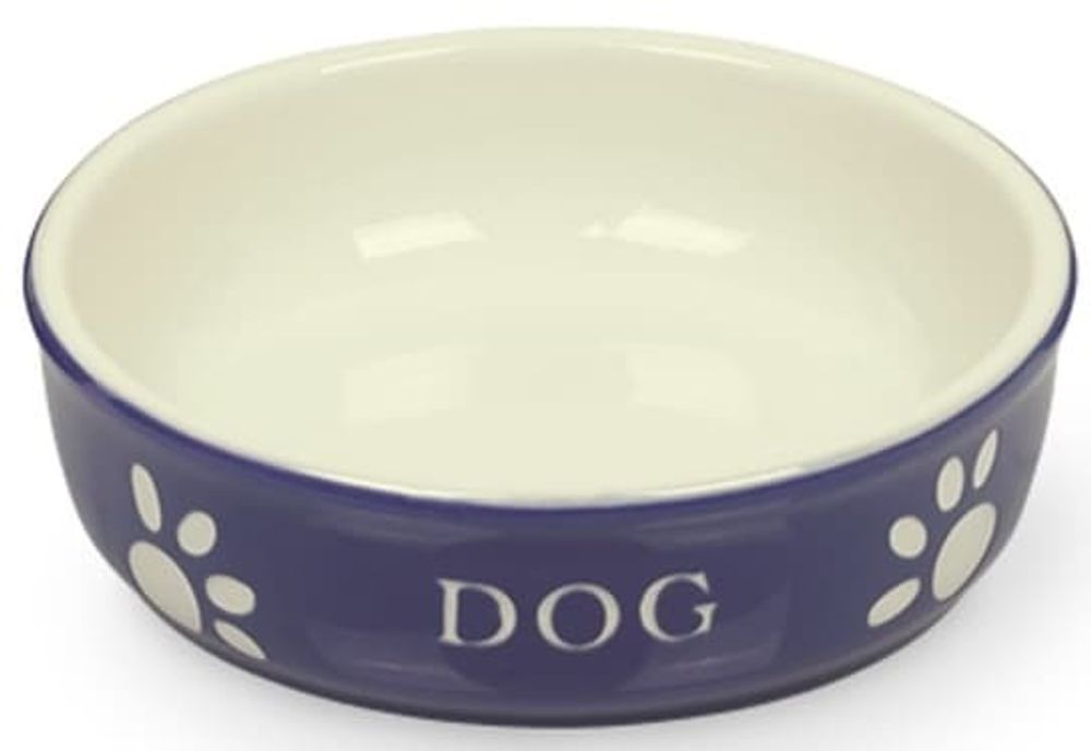 Миска 12см керамика синяя с рисунком DOG  Nobby