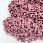 Тесьма с помпонами, цвет Роза