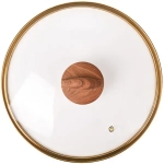 Сковорода 26*6,5см со съемной ручкой и стекл. крышкой «Granit ultra» (black-gold) сгбг263а