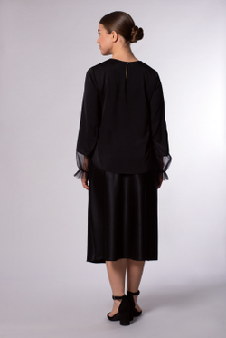 Блузка женская 4101АП, черный #464Ч094101АП