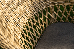 "Дольче" обеденная группа из искусственного ротанга, цвет соломенный