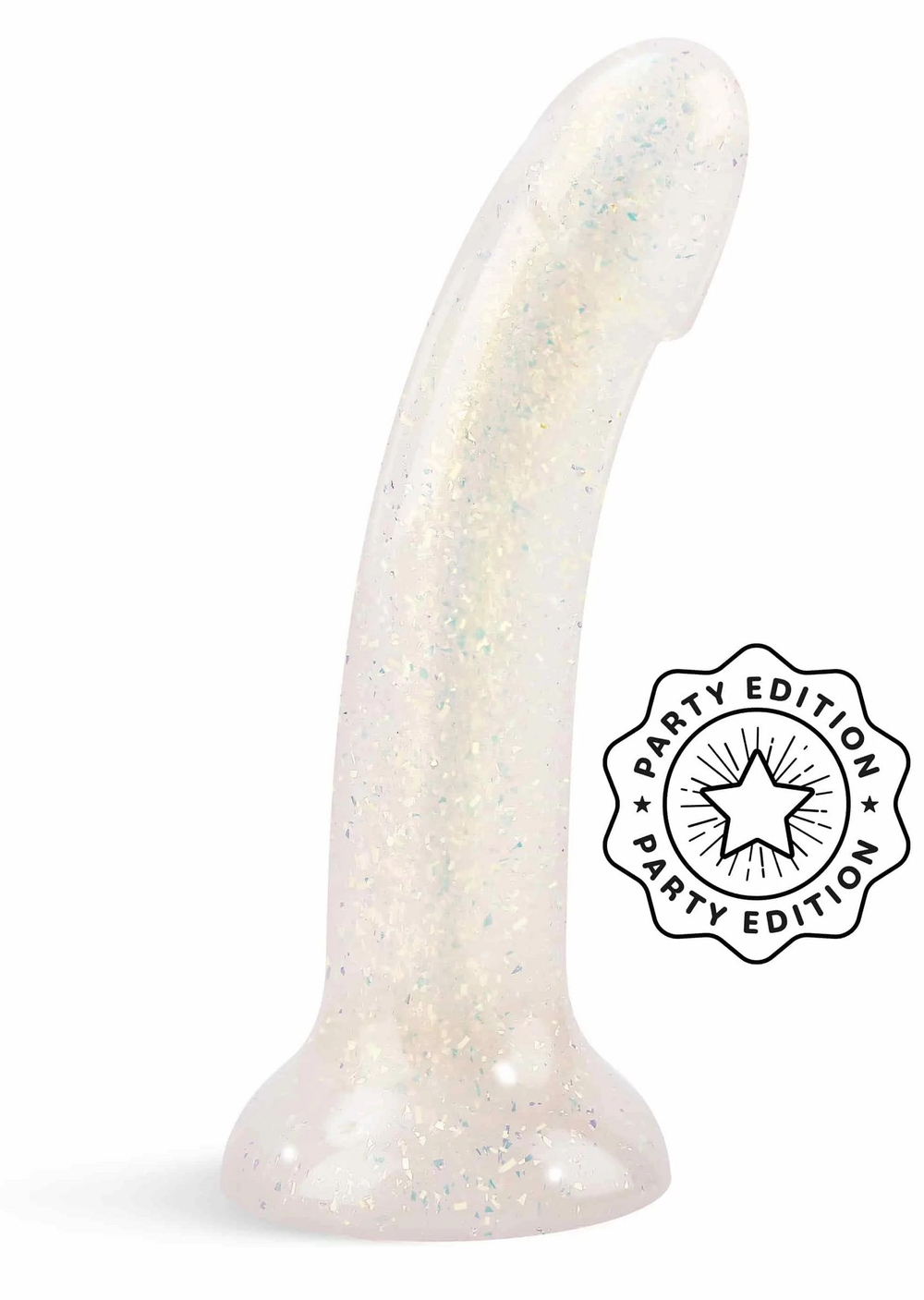 Фаллоимитатор из жидкого силикона с блестками Dildolls Extravaganza (Цвет: белый)