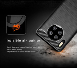 Чехол для Huawei Mate 30 цвет Black (черный), серия Carbon от Caseport