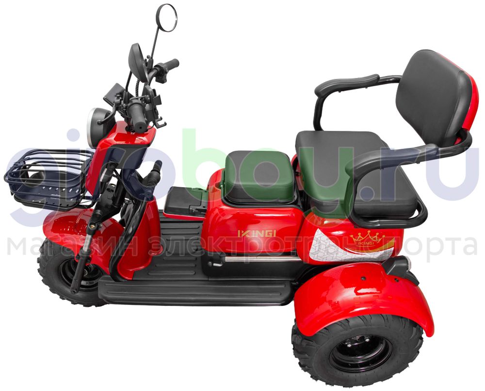 Электротрицикл IKINGI T3 Pro MAX 1000W (60V/30Ah) - Красный фото №21