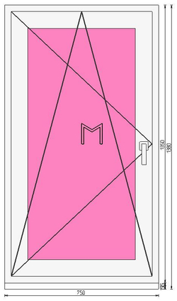 Пластиковое окно 1350 х 750 ТермА Эко + Москитная сетка