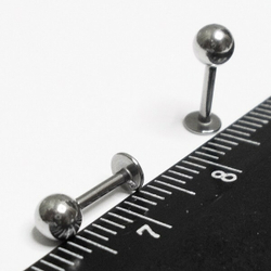 Лабрет 6 мм  для пирсинга губы из медицинской стали с шариком 4 мм. 1 шт.