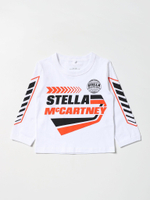 Футболка с длинным рукавом STELLA McCARTNEY Белый/Черно-оранжевый принт (Мальчик)