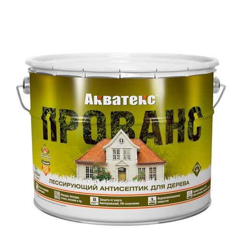 Пропитка по дереву Антисептик АКВАТЕКС Прованс калужница  9л (Рогнеда)