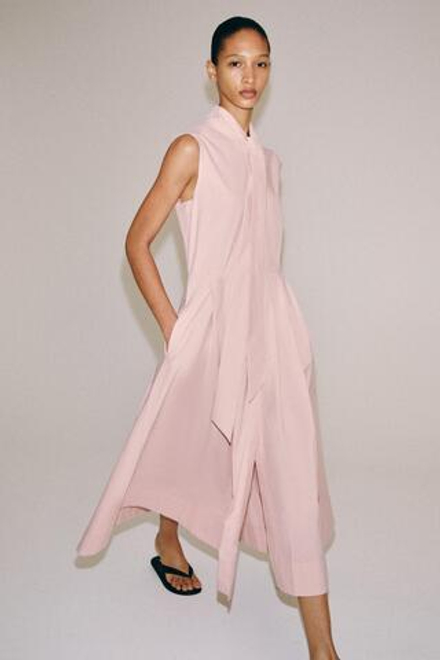 ZARA ПЛАТЬЕ-РУБАШКА — ZW COLLECTION, ПАСТЕЛЬНО-РОЗОВЫЙ
