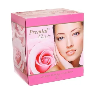 Салфетки бумажные PREMIAL косметические 3 сл., 50л (коробка)