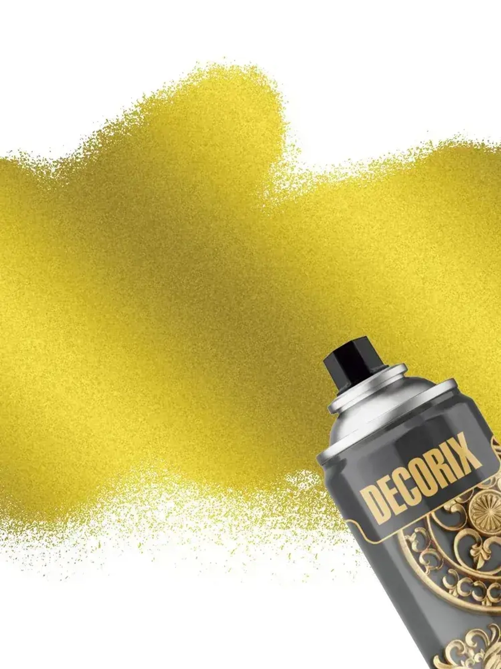 Аэрозольная краска в баллончике DECORIX - "Золото 18 карат" акриловая, глянцевая 520 мл