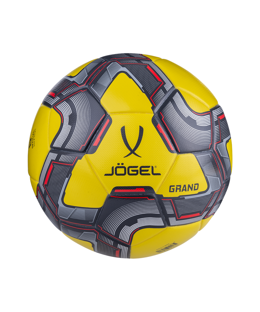 Мяч футбольный Grand №5, желтый/серый/красный