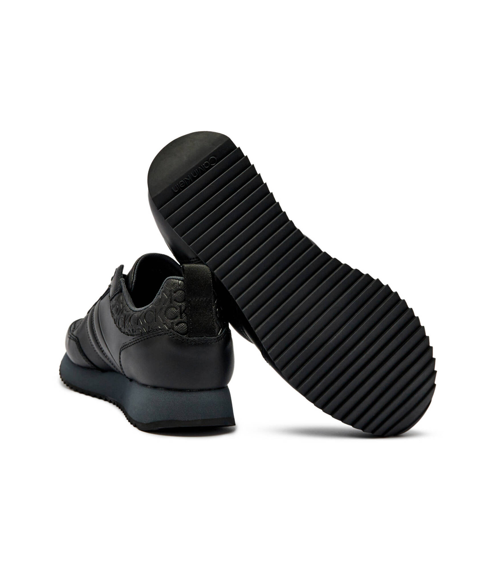 Кожаные кроссовки Calvin Klein - черный(HM0HM01499)