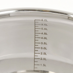 Кастрюля нерж, 5.8 л, крышка стекло, Daniks, Карлин, GS-01332G-24, индукц