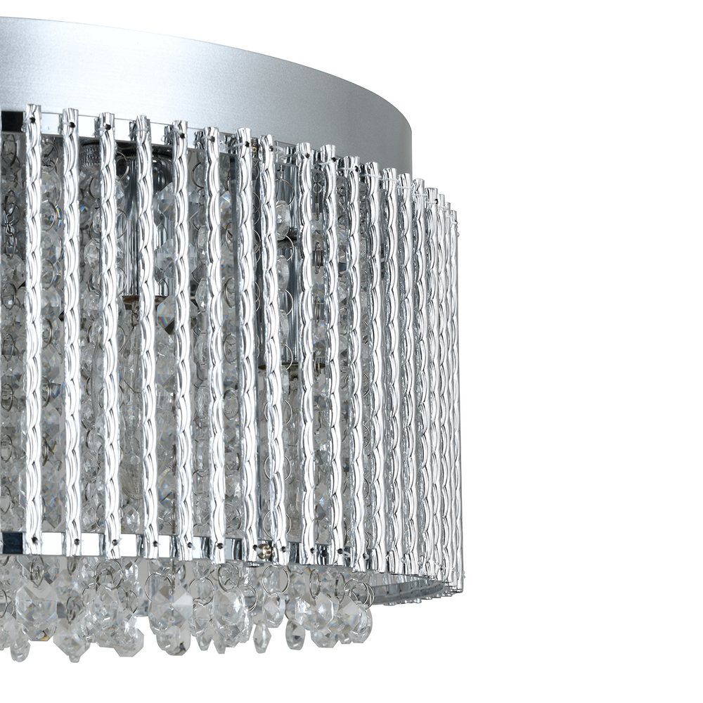 Потолочный светильник 1x40Вт E14, металл/хрусталь, хром