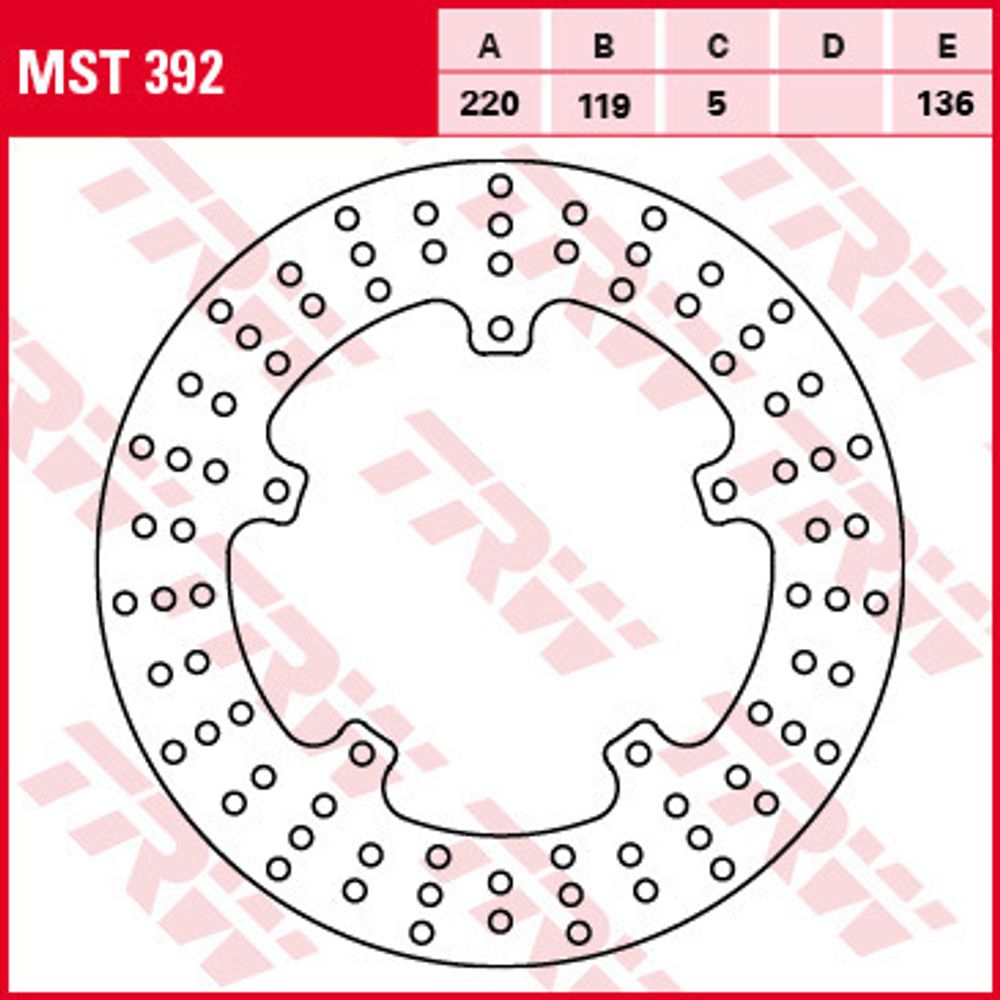 Диск тормозной TRW MST392