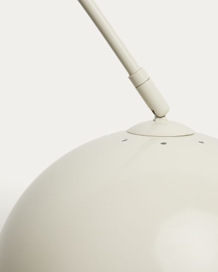 Напольная лампа Madali из стали с белой отделкой и белым мрамором