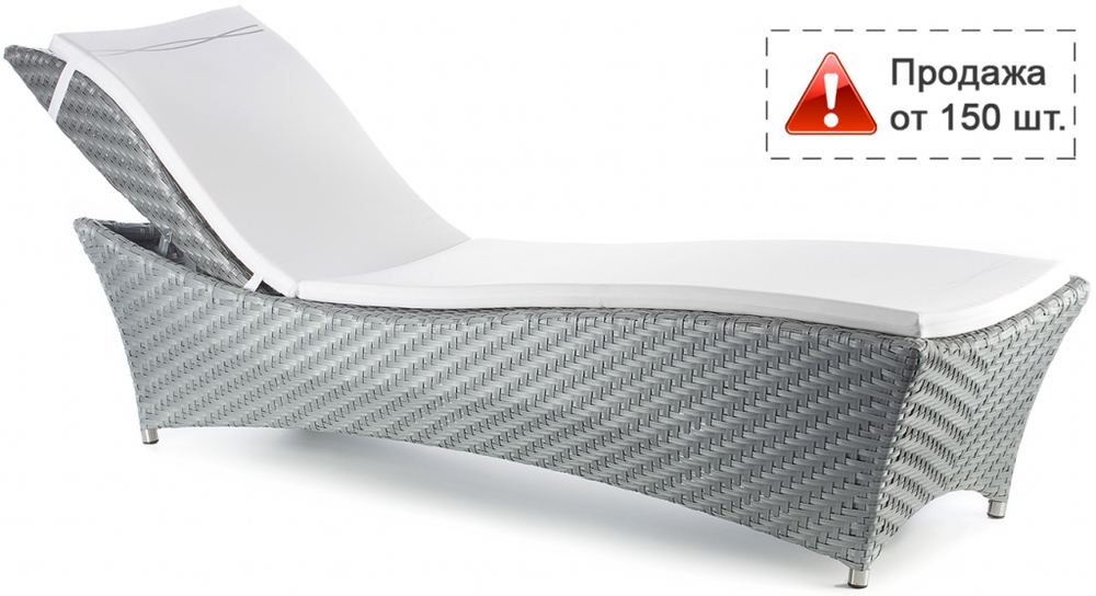 Шезлонг плетеный с матрасом Tagliamento Sun Lounger