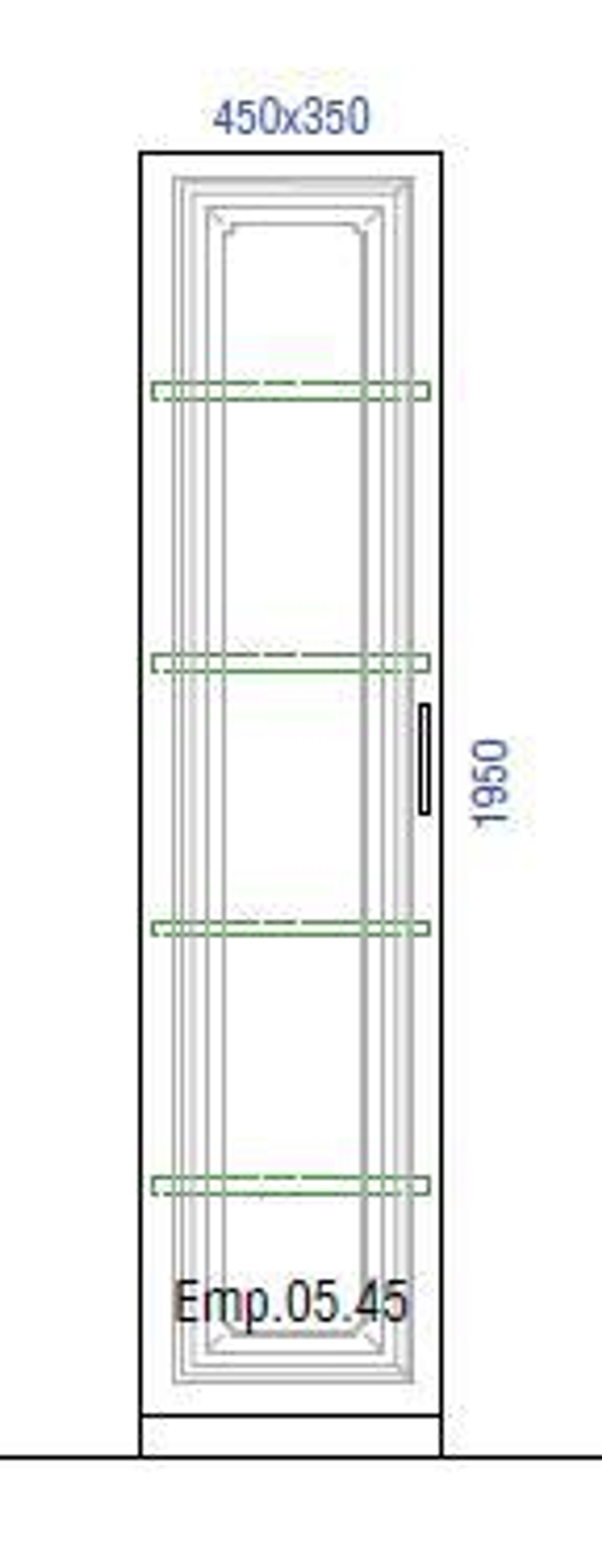 Пенал напольный Aqwella Empire цвет белый Emp.05.45/W