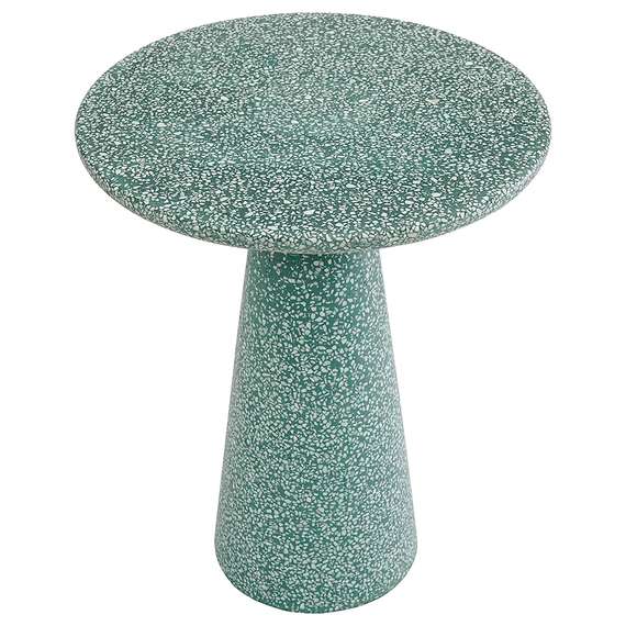 Журнальный столик Bayn, Ø45х55 см, зеленое терраццо