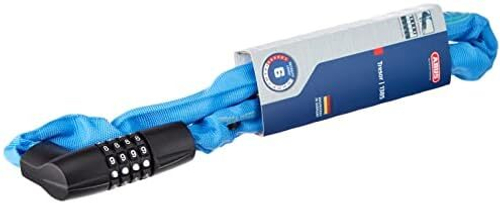 Замок 05-0071262 вело цепь на коде 4х разр 1385/75см Neon blue Tresor 6мм класс защиты 6/15 синий ABUS