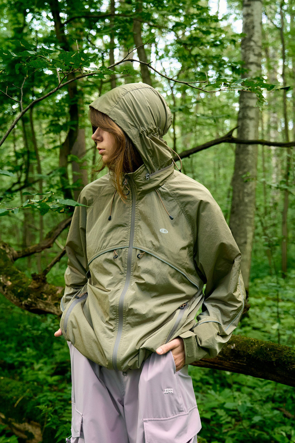 Куртка Nothomme Blue Reflective Stand-Up Collar Waterproof  "Khaki"