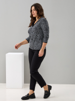 Блузка БЛ-015/серый-леопард